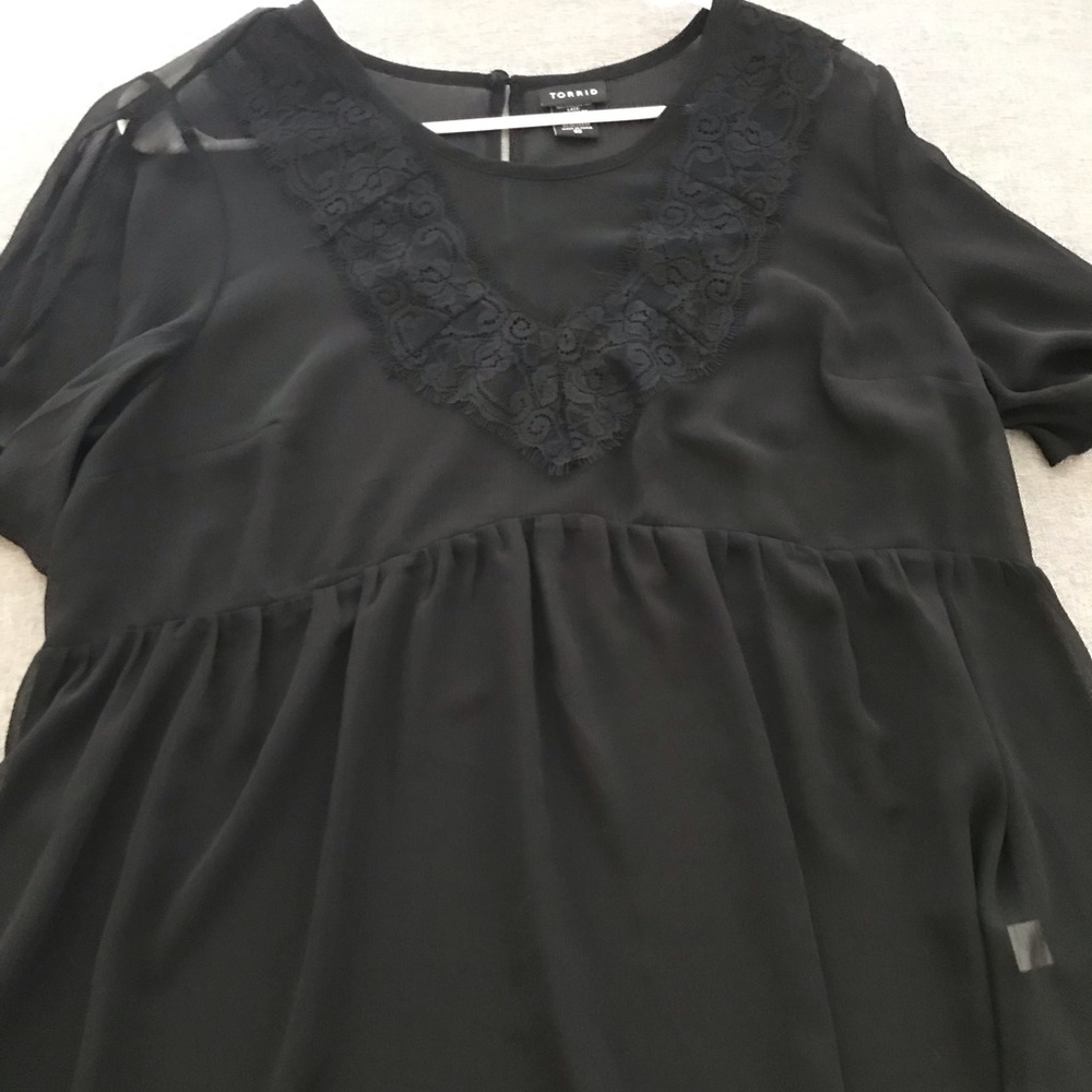 Torrid black sheer top
